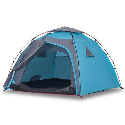 vidaXL Kuppel-Campingzelt 4 Personen Blau Quick Release