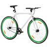vidaXL Fahrrad mit Festem Gang Wei&szlig; und Gr&uuml;n 700c 55 cm