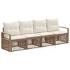 vidaXL Gartensofa-set 4 stk. Beige Poly-Rattan