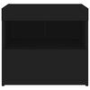 vidaXL Nachttisch mit LED-Leuchten Schwarz 50x40x45 cm
