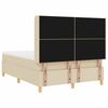 vidaXL Boxspringbett mit Matratze Creme 160 x 200 cm Stoff