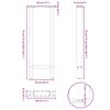 vidaXL Konsolentischbeine Wei&szlig; 2 Stk. 28x(72-73) cm Stahl