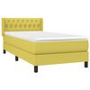 vidaXL Boxspringbett mit Matratze Gr&uuml;n 90x190 cm Stoff