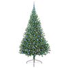 vidaXL K&uuml;nstlicher vorbeleuchteter Weihnachtsbaum Gr&uuml;n 210 cm PVC
