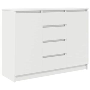 vidaXL Sideboard mit Schubladen Wei&szlig; 100,5x35x76 cm Holzwerkstoff