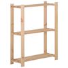 vidaXL Lagerregal mit 3 B&ouml;den 60x28,5x90 cm Massivholz Kiefer