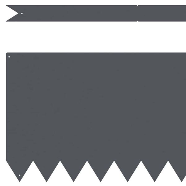vidaXL Raseneinfassung 30 pcs Anthrazit 100 x 0,05 x 20 cm