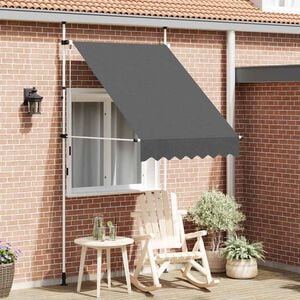 vidaXL Einziehbare Markise Handbetrieben 150 cm Anthrazit