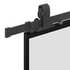 vidaXL Schiebet&uuml;r mit Beschlag Schwarz 90x205 cm Hartglas