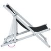 vidaXL Strandst&uuml;hle 2 Stk. Klappbar Schwarz Aluminium und Textilene