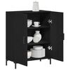 vidaXL Sideboard Schwarz Eichen-Optik 69,5 x 34 x 90 cm Holzwerkstoff