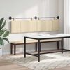 vidaXL H&auml;ngevorderseite Wandmontiert Creme 210 x 55 x 5 cm Stoff