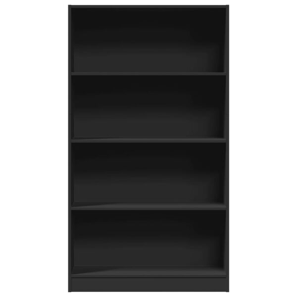 vidaXL B&uuml;cherregal Schwarz 80x24x143 cm Holzwerkstoff
