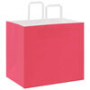 vidaXL Papiertragetaschen 50 Stk. mit Henkeln Rosa 32x22x28 cm