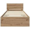 vidaXL Bettrahmen Artisan-Eiche 100 x 200 cm Holzwerkstoff