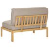 vidaXL Sofa Set mit Kissen Taupe 120 x 80 x 69 cm Massivholz Akazie