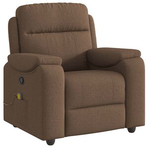 vidaXL Massagesessel Braun Stoff