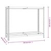 vidaXL Reifenregal mit 2 B&ouml;den Silbern 110x40x110 cm Stahl