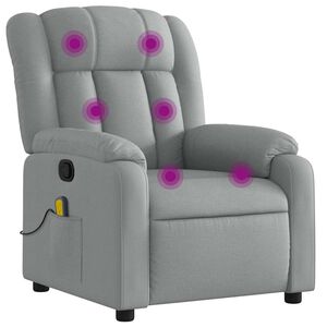 vidaXL Massagesessel Hellgrau Stoff