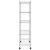 vidaXL Lagerregal mit 5 B&ouml;den und Rollen 75x35x155 cm Chrom 250 kg