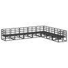 vidaXL Gartensofa-set mit Kissen 8 pcs Schwarz Aluminium