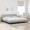 vidaXL Bettgestell "Dover" Hellgrau 200x200 cm Samt