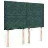 vidaXL Boxspringbett mit Matratze Dunkelgr&uuml;n 160x200 cm Samt