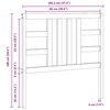 vidaXL Kopfteil Honigbraun 106x4x100 cm Massivholz Kiefer