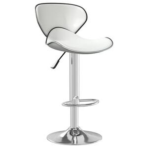 vidaXL Barhocker Wei&szlig; Kunstleder