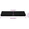 vidaXL Stufenmatten 30 Stk. 65x21x4 cm Schwarz Rechteckiger Rand