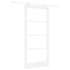vidaXL Schiebet&uuml;r ORKDAL Wei&szlig; 93 x 202 cm Massivholz Kiefer und Glas