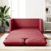 vidaXL Bodensofa mit Schlaffunktion Weinrot 112x174x55 cm Kunstleder