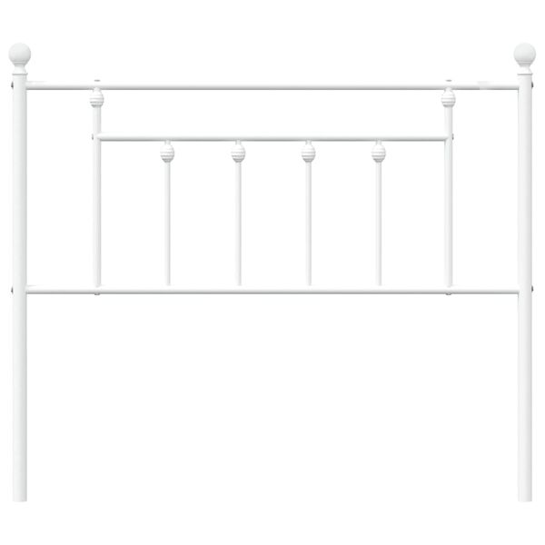 vidaXL Ersatz-Kopfteil Metall Wei&szlig; 107 cm