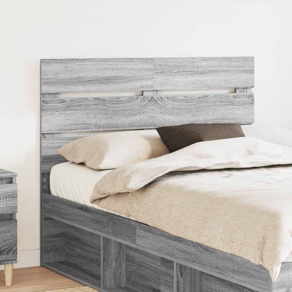vidaXL Kopfteil Graues Sonoma 135 cm Holzwerkstoff
