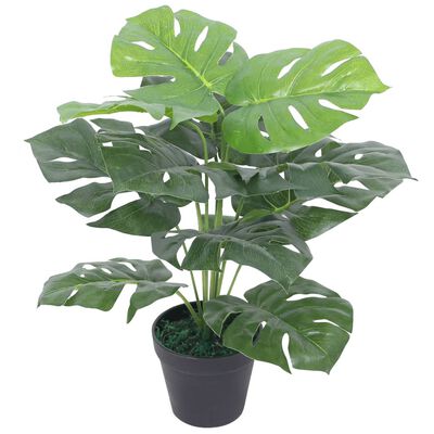 vidaXL Künstliche Monstera-Pflanze mit Topf 45 cm Grün