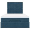 vidaXL Ottoman-Bett mit Matratzen Dunkelblau 120x190 cm Samt