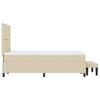 vidaXL Boxspringbett mit Matratze Creme 120 x 190 cm Stoff