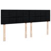 vidaXL Boxspringbett mit Matratze Schwarz 180x200 cm Stoff