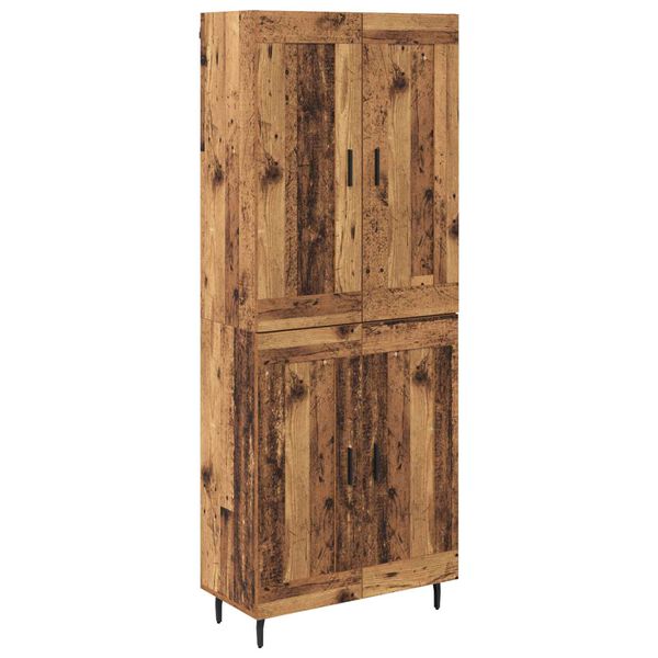 vidaXL Highboard 2 pcs Altholz Holzwerkstoff