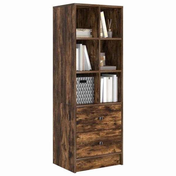 vidaXL Highboard mit Schubladen Geräucherte Eiche 45,5 x 34 x 127 cm