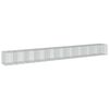 vidaXL Gabione mit Deckel 1050x100x100 cm Verzinktes Eisen