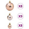 vidaXL Weihnachtskugeln 100 Stk. Champagner und Dunkelbraun &Oslash;3/4/6 cm