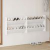 vidaXL Wand-Schuhschr&auml;nke 2 Stk. Wei&szlig; 80x18x60 cm Holzwerkstoff