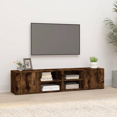 vidaXL TV-Schränke 2 Stk. Räuchereiche 80x31,5x36 cm Holzwerkstoff