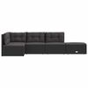 vidaXL 5-tlg. Garten-Lounge-Set mit Kissen Schwarz Poly Rattan
