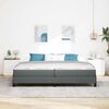 vidaXL Boxspringbett mit Matratze Dunkelgrau 200 x 200 cm Stoff
