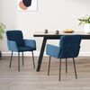vidaXL Esszimmerst&uuml;hle 2 Stk. Blau Samt