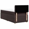 vidaXL Boxspringbett mit Matratze Dunkelbraun 90x200 cm Stoff