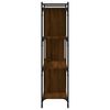 vidaXL B&uuml;cherregal 4 B&ouml;den Braun Eiche-Optik 76x32x123cm Holzwerkstoff