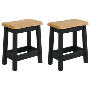VidaXL Barhocker EKAI 2 pcs Schwarz 40 x 29 x 45,5 cm